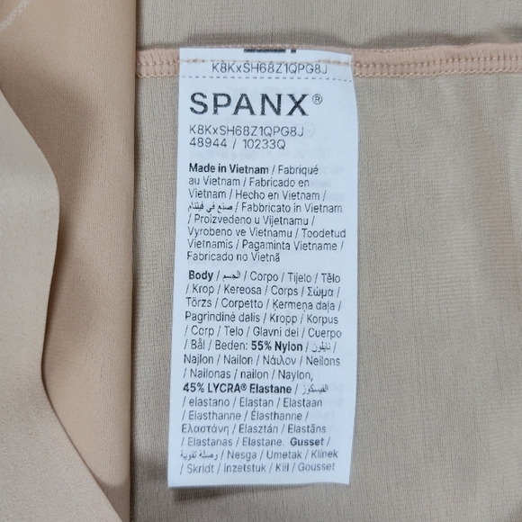 Spanx Thinstincts 2.0 High-Waisted Mid-Thigh Short Womens L Petite Beige #10233Q - Picture 7 of 10